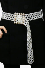 Alloy Buckle Pearl Belt - 808Lush