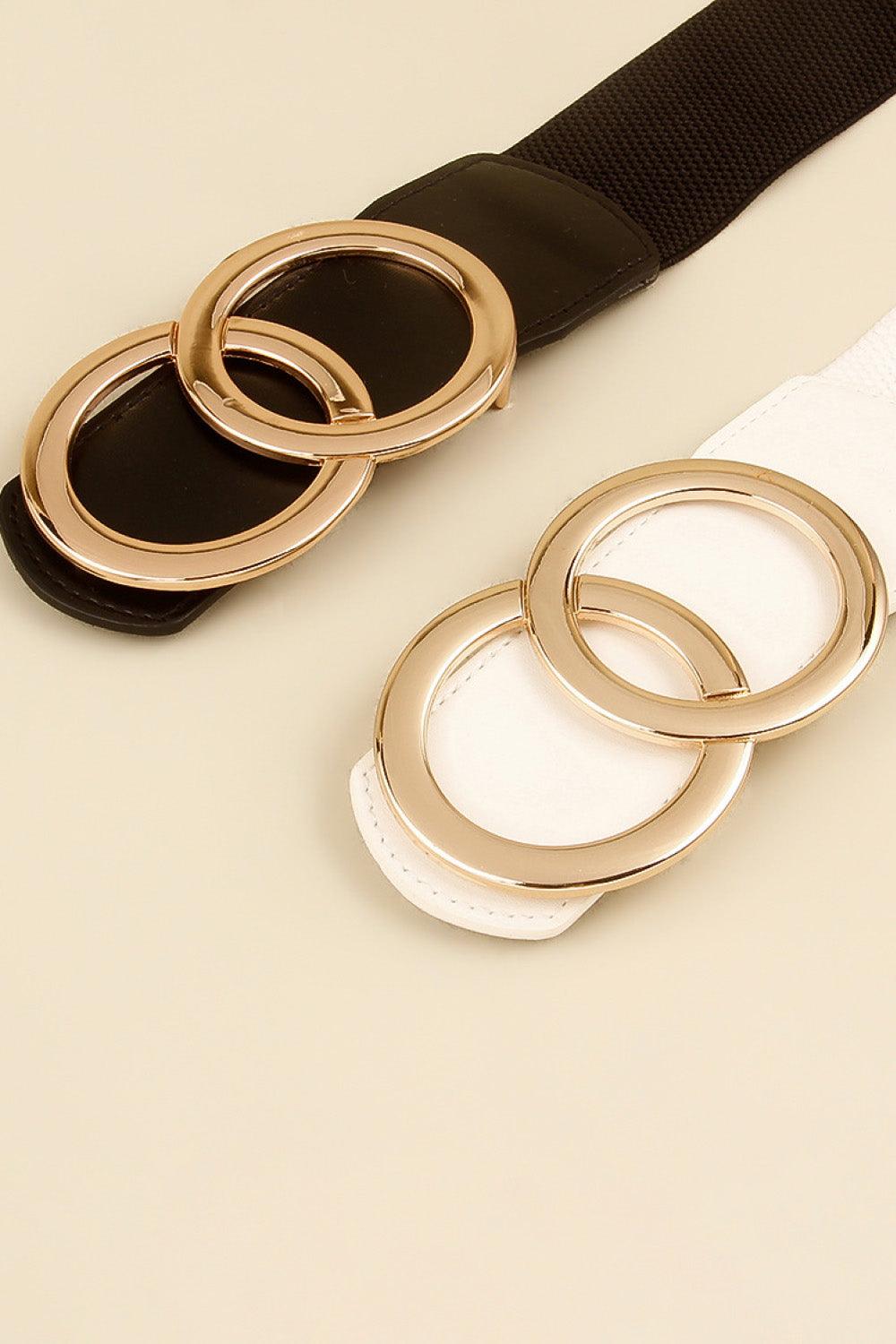 Zinc Alloy Buckle Elastic PU Belt - 808Lush