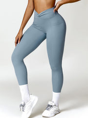 Twisted High Waist Active Pants with Pockets - 808Lush