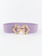 Geometric Buckle Elastic Wide Belt - 808Lush