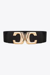 Zinc Alloy Buckle Elastic Wide Belt - 808Lush