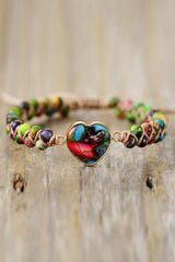 Handmade Heart Shape Natural Stone Bracelet - 808Lush