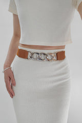 Chain Detail Elastic Belt - 808Lush