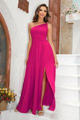 One-Shoulder Split Maxi Dress - 808Lush