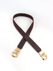 Zinc Alloy Buckle Elastic PU Belt - 808Lush