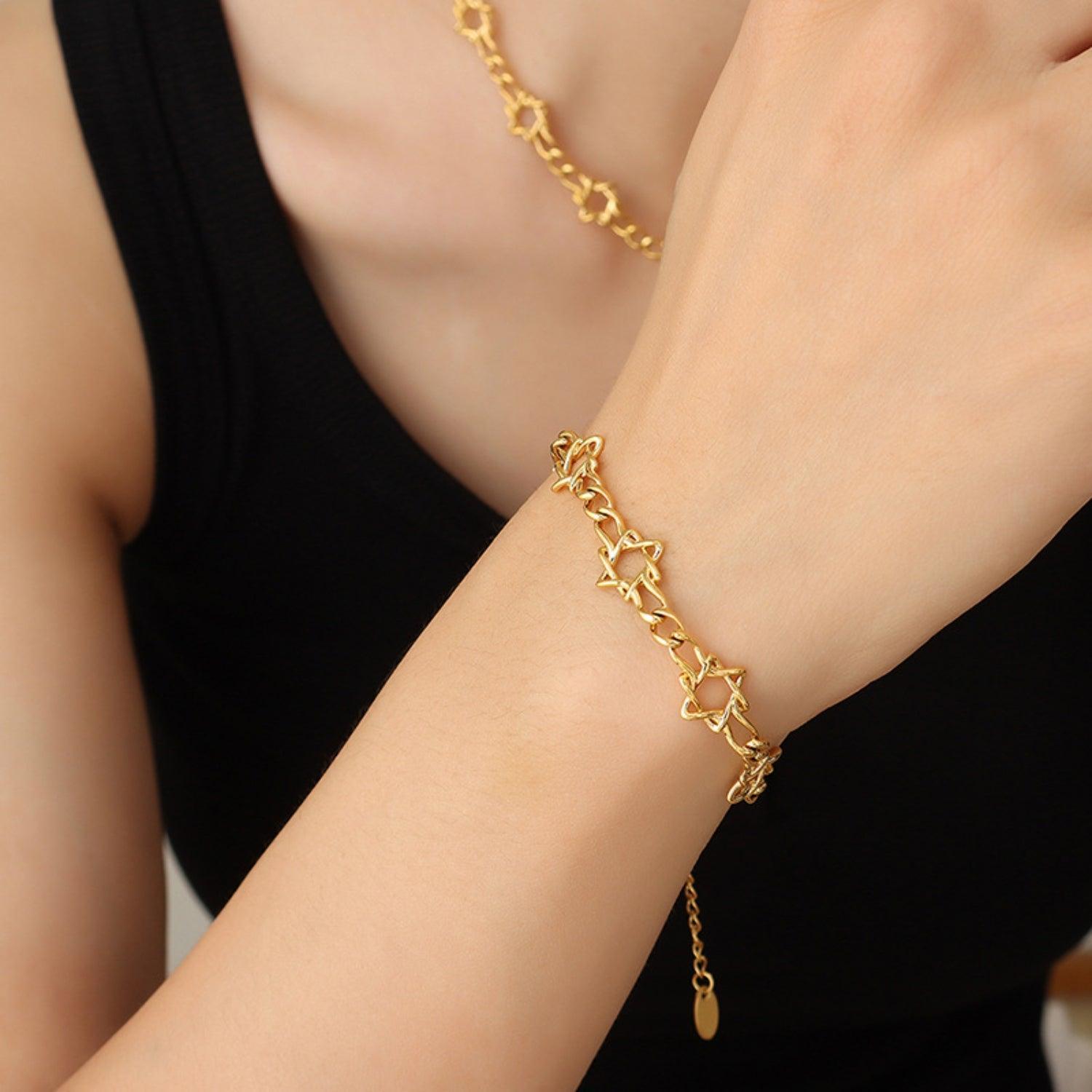 18K Gold-Plated Titanium Steel Bracelet - 808Lush