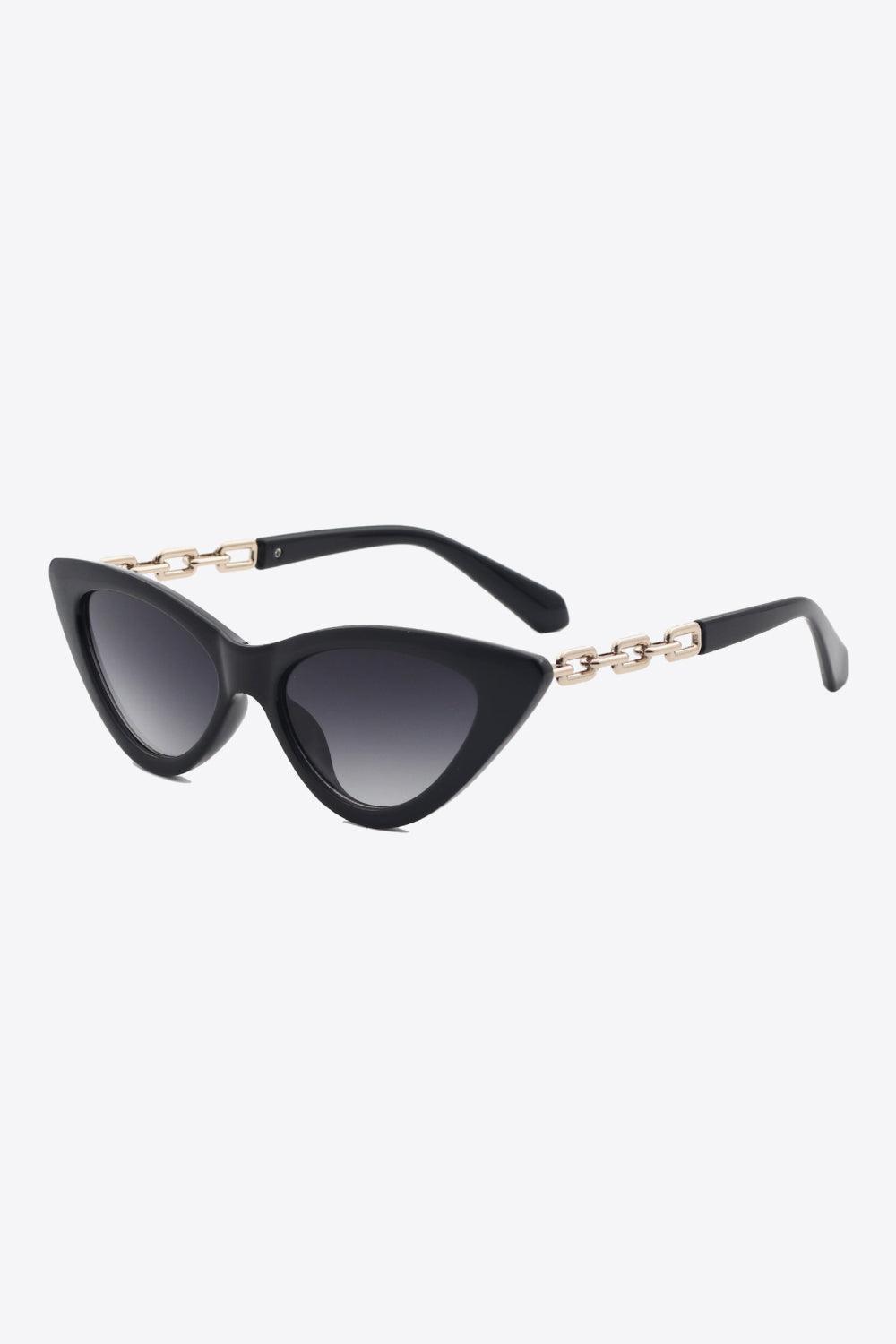 Chain Detail Cat-Eye Sunglasses - 808Lush