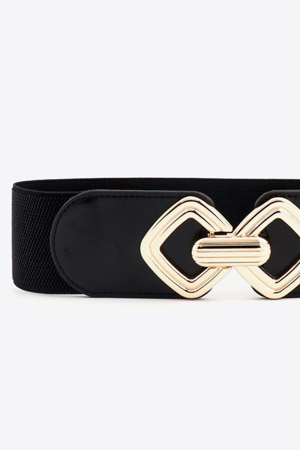 Geometric Buckle Elastic Wide Belt - 808Lush