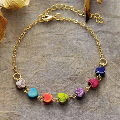 Heart Natural Stone Bracelet - 808Lush