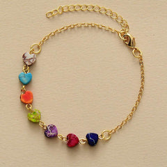 Heart Natural Stone Bracelet - 808Lush