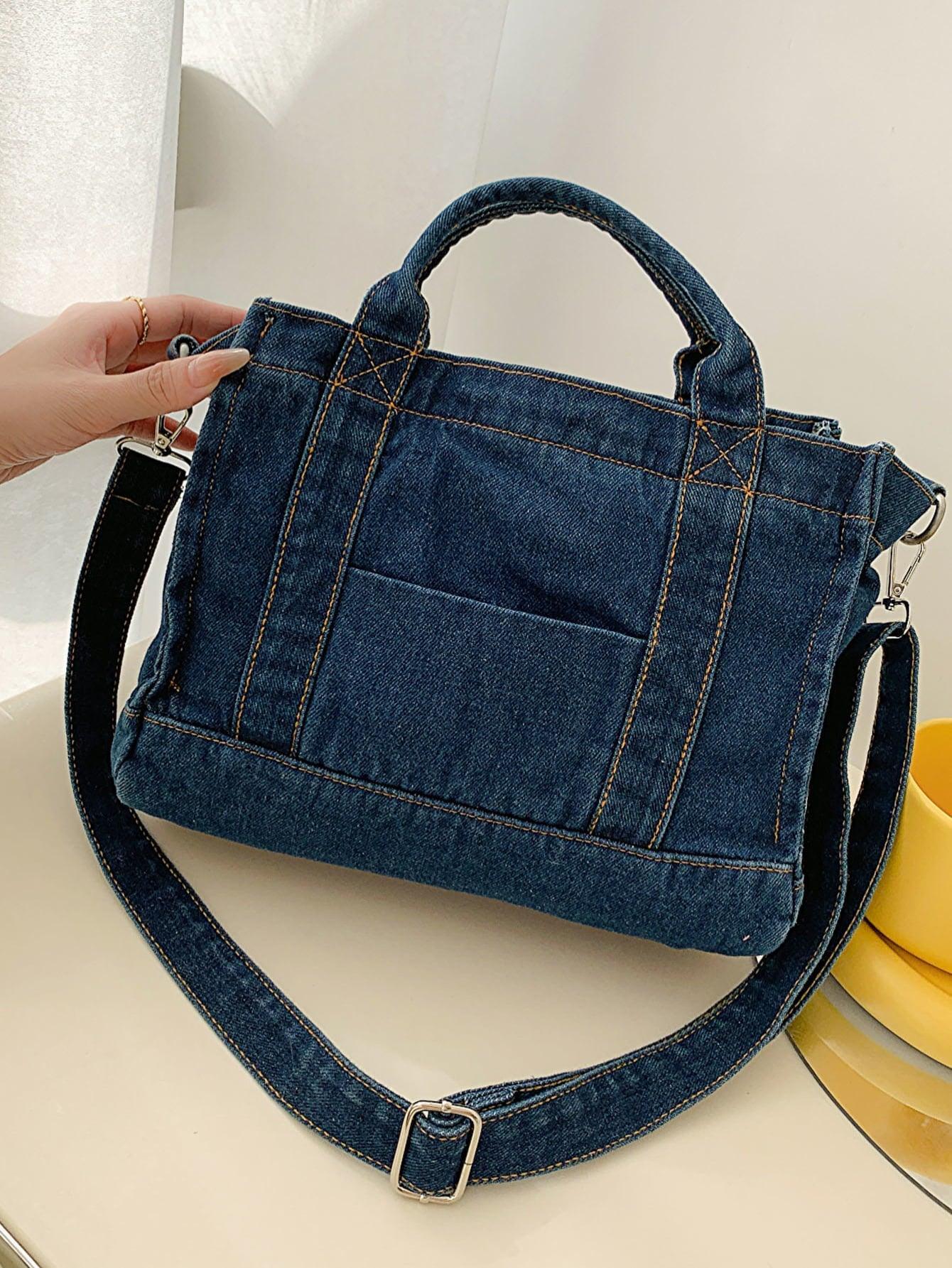 Adored Denim Shoulder Bag - 808Lush