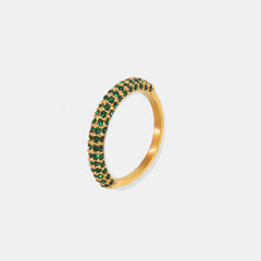 18K Gold-Plated Inlaid Zircon Ring