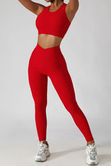 Basic Bae Crossover Waist Active Leggings - 808Lush