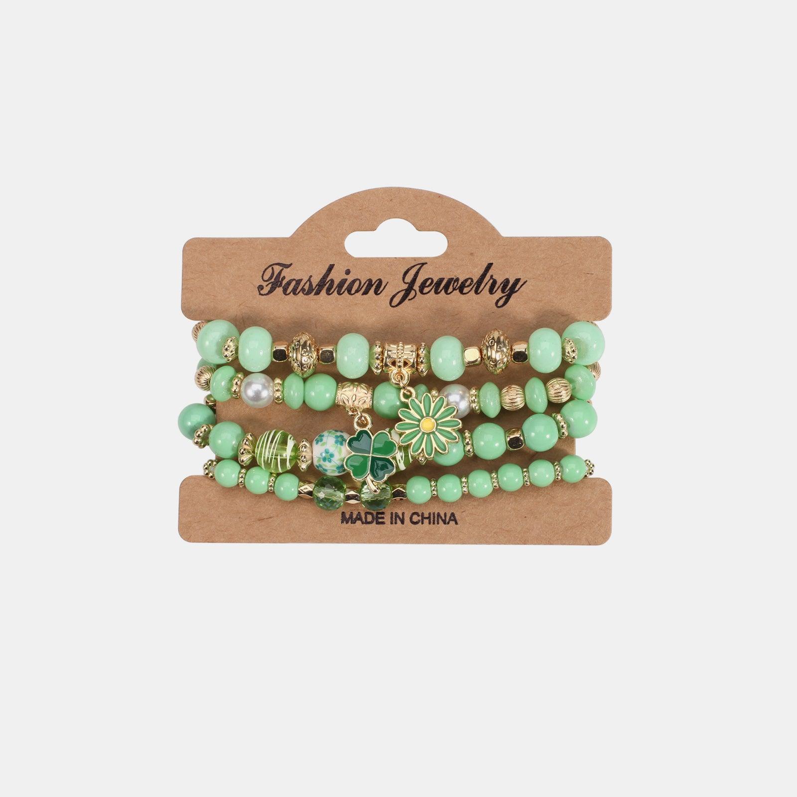 Beaded Soft Pottery Charm Bracelet - 808Lush