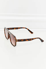 Tortoiseshell Square Polycarbonate Frame Sunglasses - 808Lush