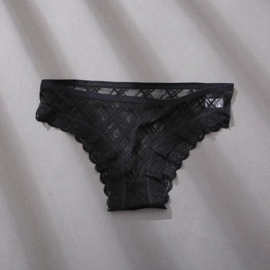 Women Brazilian Panties Mesh Lace Stitching Sexy Panty T-Back - 808Lush