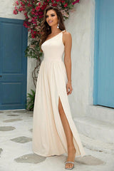 One-Shoulder Split Maxi Dress - 808Lush