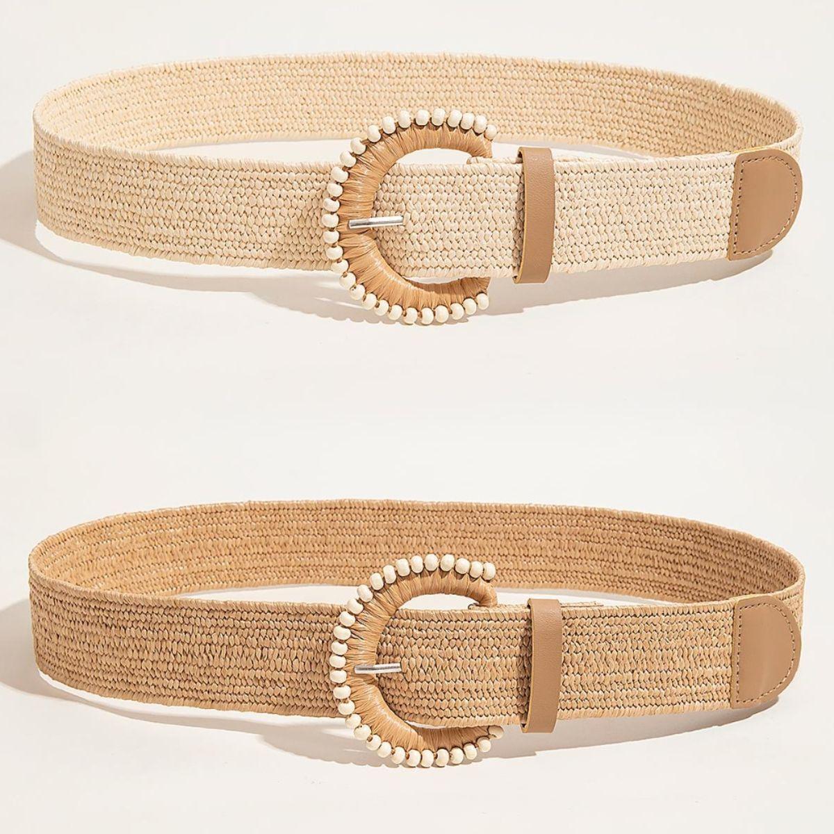 Bead Buckle Woven Belt - 808Lush