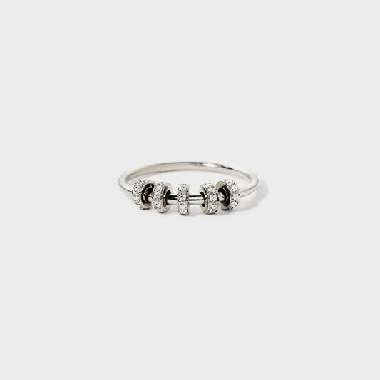 Inlaid Zircon 925 Sterling Silver Ring - 808Lush