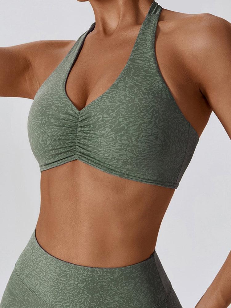 Halter Neck Sleeveless Sports Bra - 808Lush