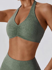 Halter Neck Sleeveless Sports Bra - 808Lush