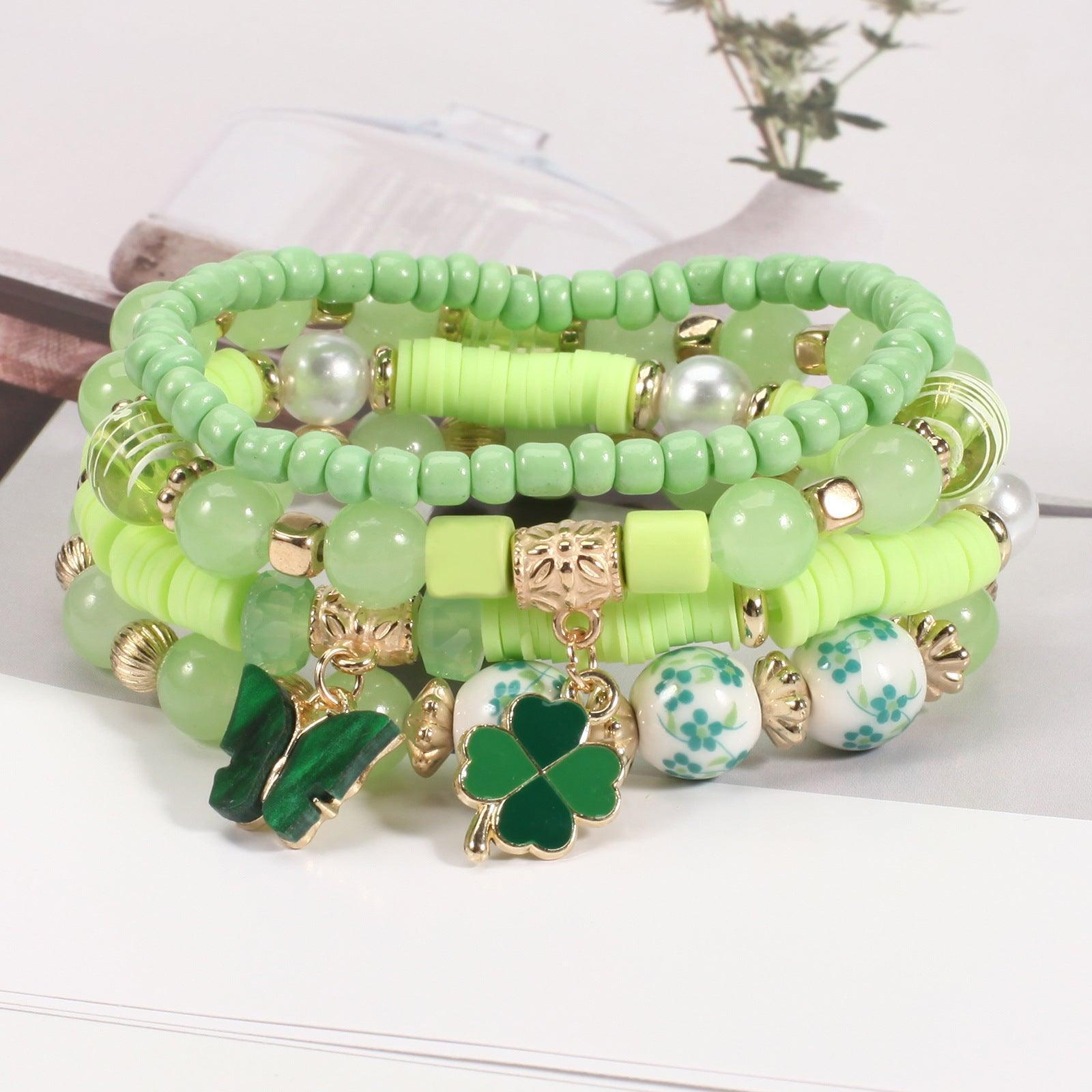 Beaded Soft Pottery Charm Bracelet - 808Lush