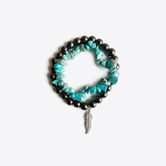 Turquoise Alloy Bracelet - 808Lush