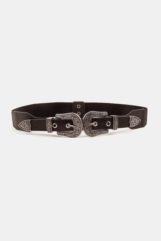 Symmetrical Zinc Alloy Buckle PU Leather Belt - 808Lush