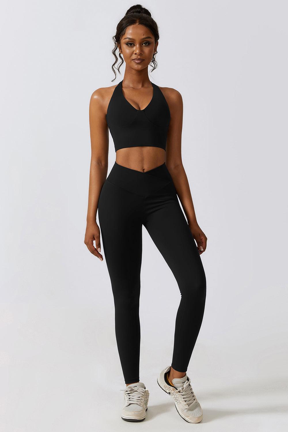 Crisscross Sports Bra and Leggings Set - 808Lush