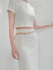 Rhinestone Metal Belt - 808Lush