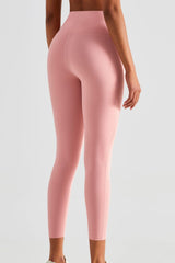 Wide Waistband Sports Leggings with Pockets - 808Lush