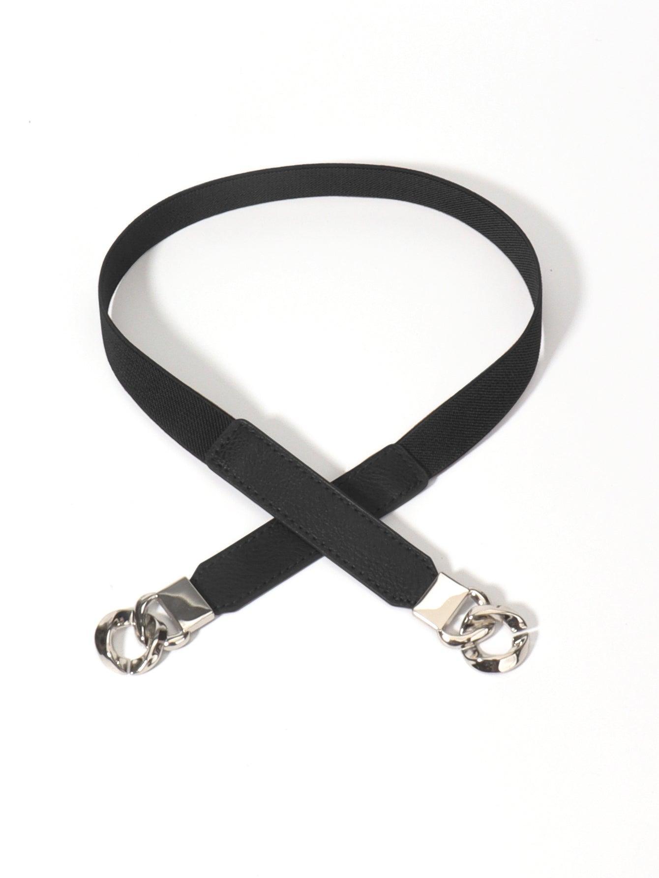 Zinc Alloy Buckle Elastic PU Belt - 808Lush