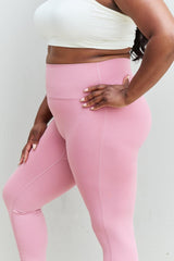 Zenana Fit For You Full Size High Waist Active Leggings in Light Rose - 808Lush