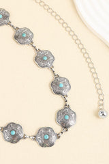 Vintage Turquoise Alloy Belt - 808Lush