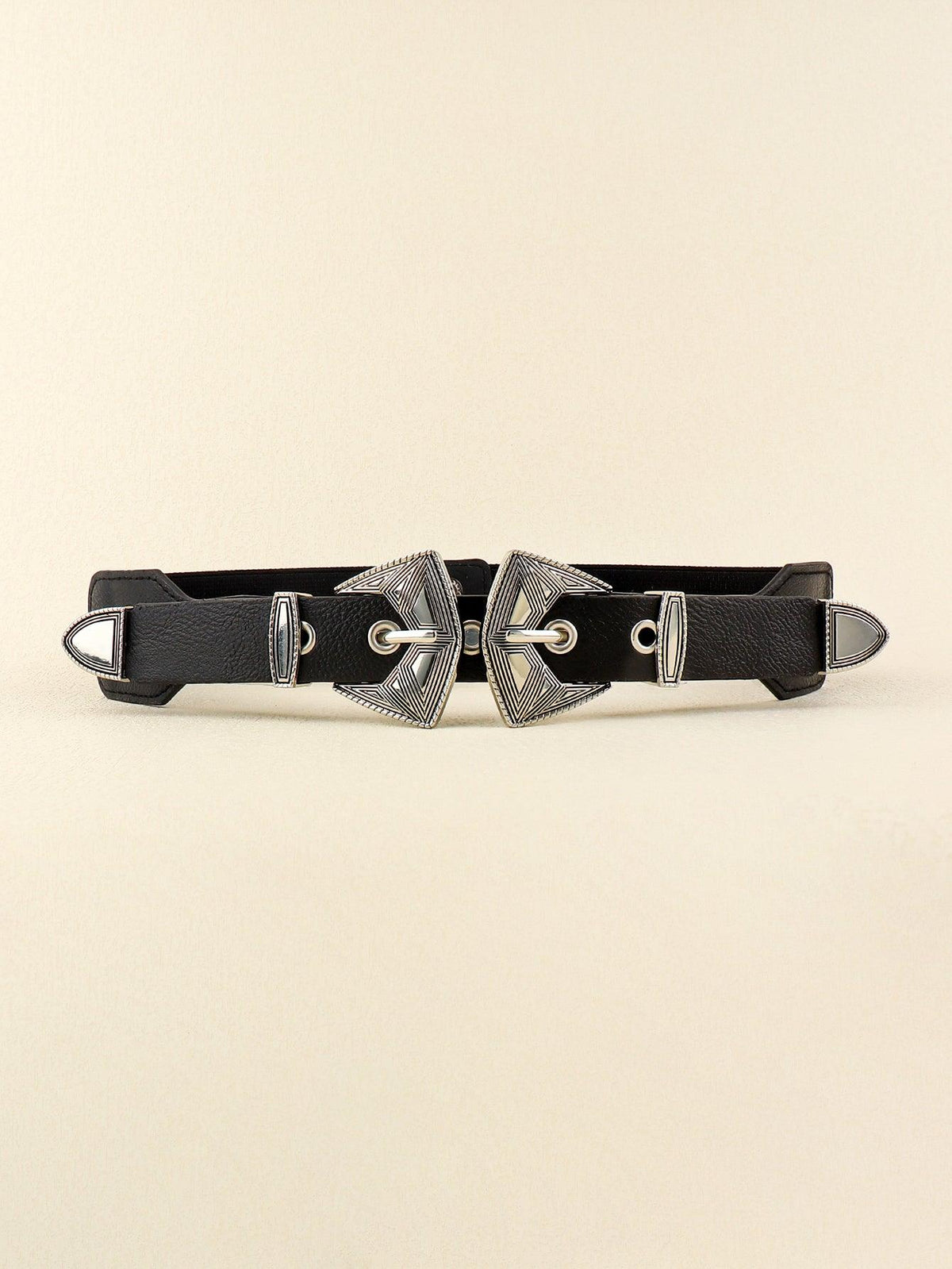 Double Buckle PU Leather Belt - 808Lush