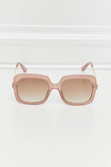 Square Metal-Plastic Hybrid Temple Sunglasses - 808Lush