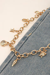 Sea Element Charm Iron Chain Belt - 808Lush