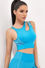 Cutout Strappy Sports Bra and Shorts Set - 808Lush