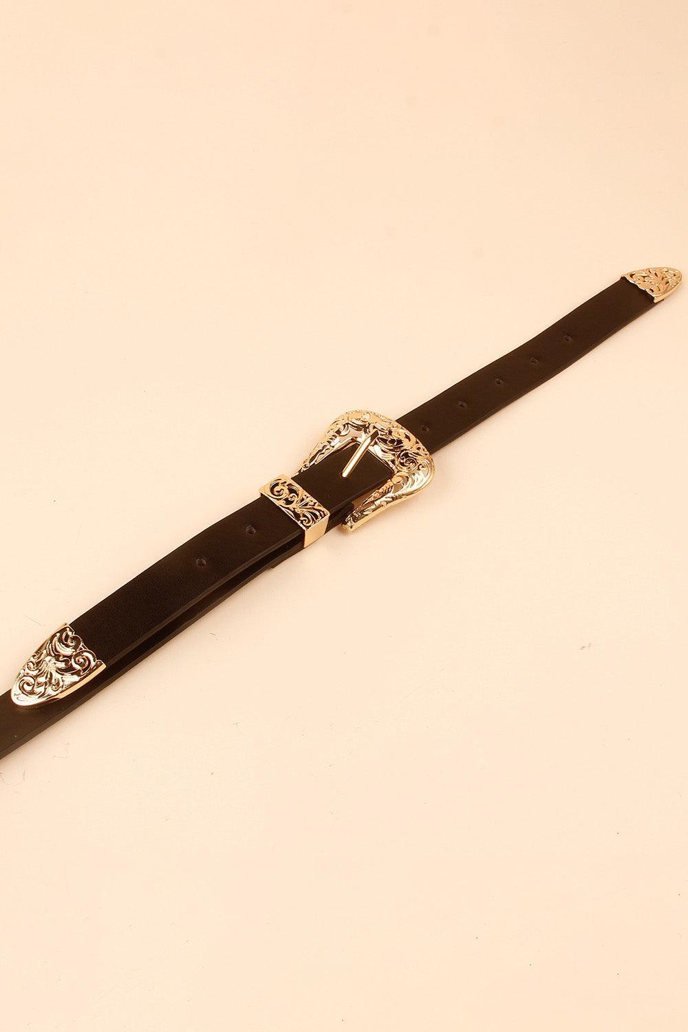 Double Buckle PU Leather Belt - 808Lush