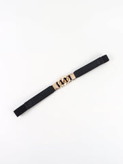 Zinc Alloy Buckle Elastic PU Belt - 808Lush