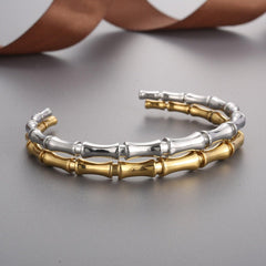 Stainless Steel Bamboo Shape Bracelet - 808Lush