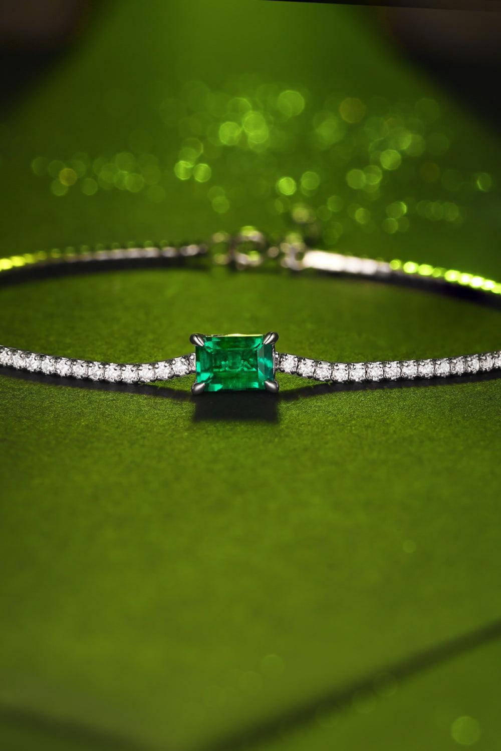 Adored 1 Carat Lab-Grown Emerald Bracelet - 808Lush