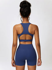 Cutout Cropped Sport Tank and Shorts Set - 808Lush