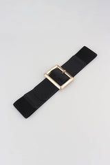 Rectangle Buckle Elastic Wide Belt - 808Lush