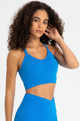 Crisscross Back V-Neck Sports Bra - 808Lush