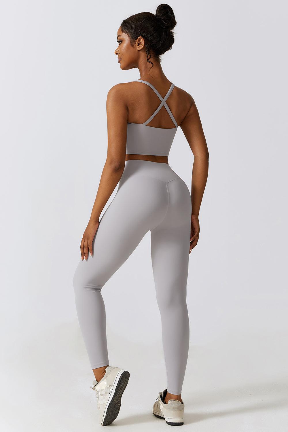 Crisscross Sports Bra and Leggings Set - 808Lush