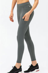 Full Size Slim Fit High Waist Long Sports Pants with Pockets - 808Lush