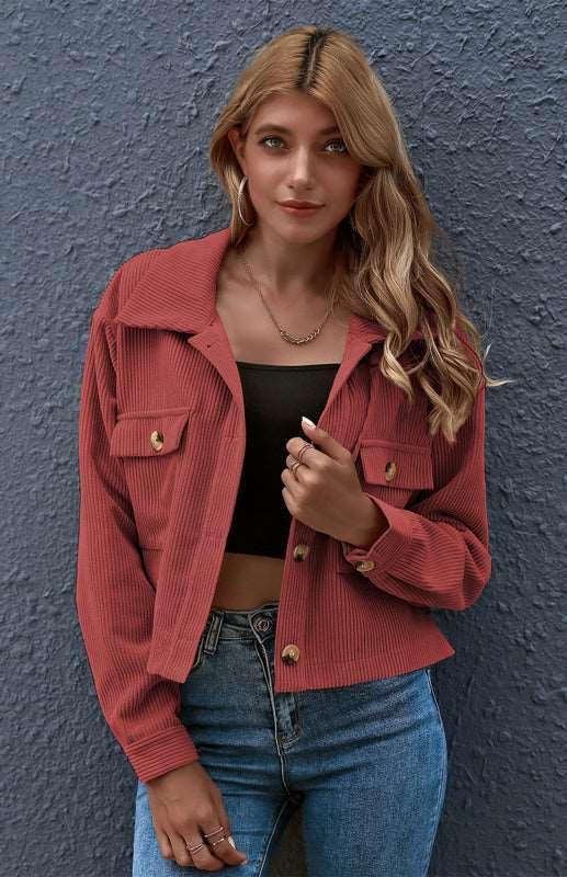 Autumn And Winter Fashion Corduroy Shirt Coat - 808Lush