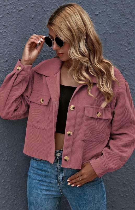 Autumn And Winter Fashion Corduroy Shirt Coat - 808Lush