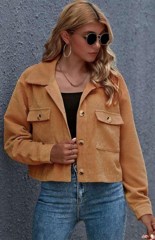 Autumn And Winter Fashion Corduroy Shirt Coat - 808Lush